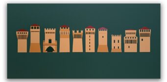 Silvia Negrini, Ducato. Smalto su tavola, 80x160 cm, 2023