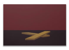 Silvia Negrini, Croce. Smalto su tela, 100x150 cm, 2024.