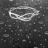 Omar Galliani, Until eternity. Matita su tavola, 100x100 cm, 2025